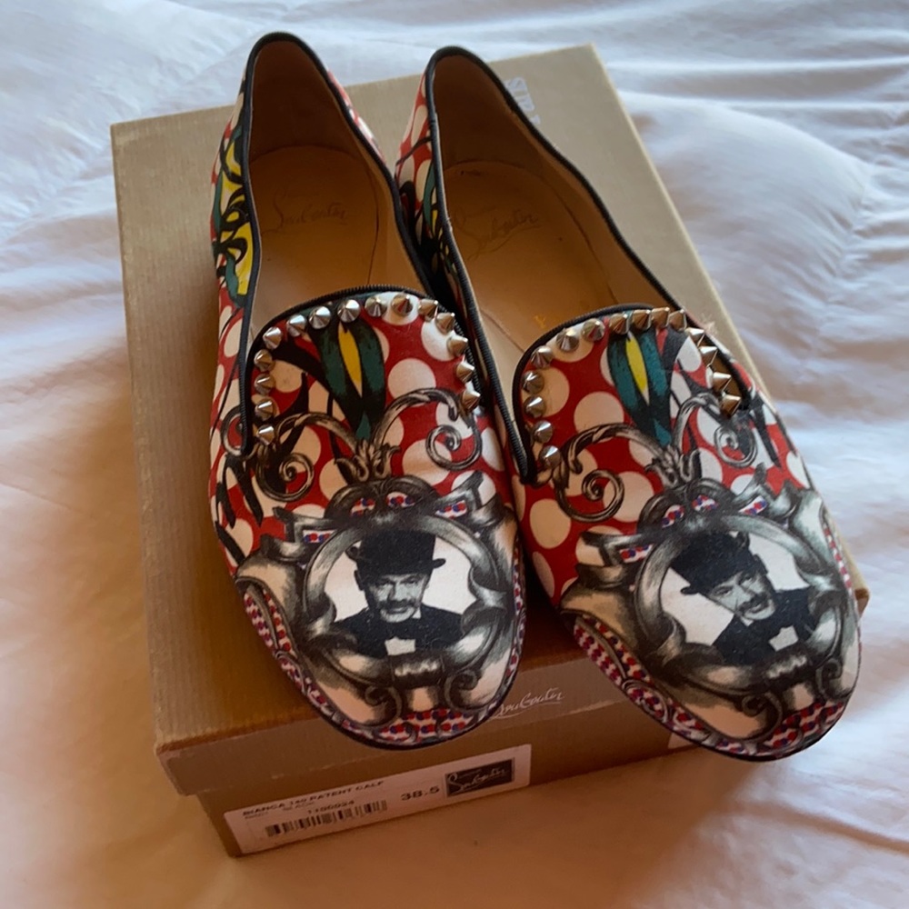 Christian Louboutin shoes , size 38.5, beautiful color , with spikes